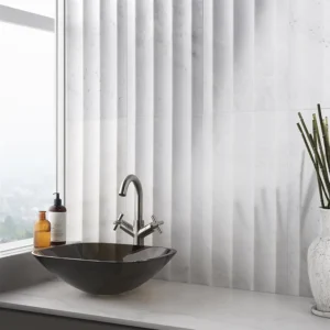 Carver Fluted Alaska 12X24 Dimensional Honed