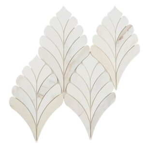 Rosalia Bianco White Floral Marble Mosaic