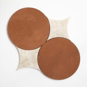 Diana Royal, Rustic Terracotta Honed Rotonda Marble Mosaic