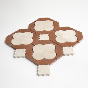 Diana Royal, Rustic Terracotta Honed Quatrodo Marble Mosaic