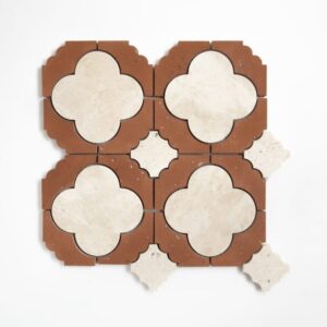 Diana Royal, Rustic Terracotta Honed Quatrodo Marble Mosaic