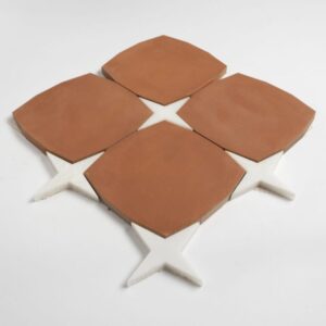 Cotto Rio, Snow White Honed Orienta Marble Mosaic