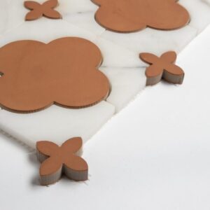 Calacatta Gold, Cotto Rio Honed Cottage Marble Mosaic