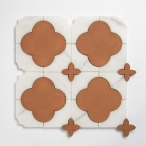 Calacatta Gold, Cotto Rio Honed Cottage Marble Mosaic