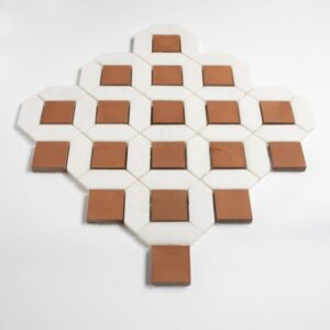Calacatta Bella, Cotto Rio Honed Louna Marble Mosaic