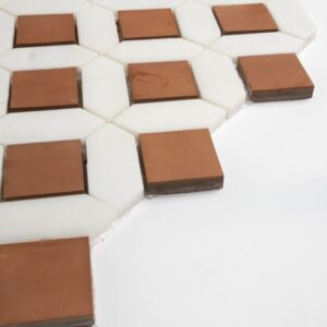 Calacatta Bella, Cotto Rio Honed Louna Marble Mosaic