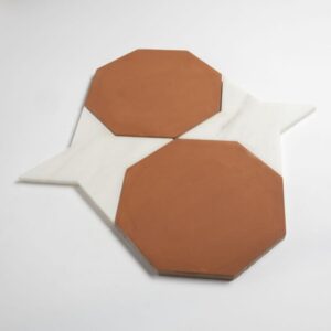 Calacatta Gold, Cotto Rio Honed Ottaglio Marble Mosaic
