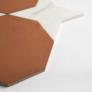 Calacatta Gold, Cotto Rio Honed Ottaglio Marble Mosaic